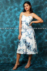 Floral Fit and Flare Midi Dress